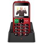 !BAZAR! EVOLVEO EasyPhone EB, mobilní telefon pro seniory s nabíjecím stojánkem (červená barva)