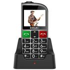 !BAZAR! EVOLVEO EasyPhone FM, mobilní telefon pro seniory s nabíjecím stojánkem (stříbrná barva)