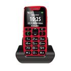 !BAZAR! EVOLVEO EasyPhone, mobilní telefon pro seniory s nabíjecím stojánkem (červená barva)