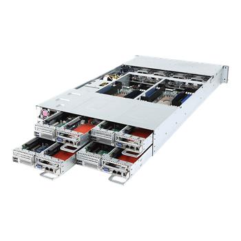 2U4N Server H261-3C0 4×(2S-P, 2×10GbE-T, 3sATA/SAS3, OCP, IPMI, 16DDR4-2666, 2PCI-E16/8LP) rPS (80+PLAT), CMC