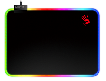 A4tech Bloody MP-35N, podsvícená RGB podložka pro herní myš 350×250mm, Černá