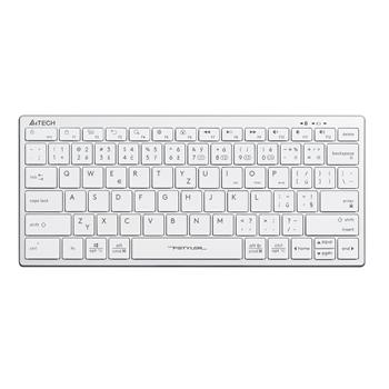 A4tech FBX51C, bezdrátová kancelářská nízkoprofilová klávesnice, CZ, bílá