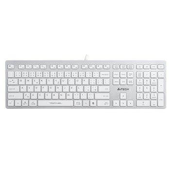 A4tech FX50, kancelářská nízkoprofilová klávesnice, CZ, bílá