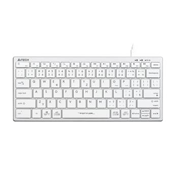 A4tech FX51, kancelářská kompaktní nízkoprofilová klávesnice, CZ, bílá