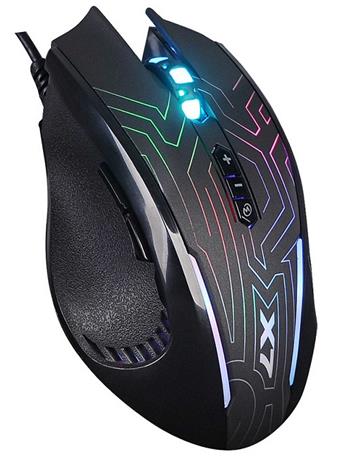 A4tech X7 X87, podsvícená herní myš, 2400 DPI, USB, černá