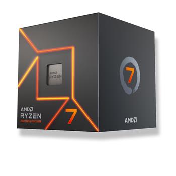 AMD Ryzen 7 7700X - 4,5GHz, 8core, 32MB L3, 105W, 1P, tray, (AM5, Zen4, 24PCI-Eg5, 128GB 3600MHz)