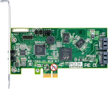 Areca1203-2i SATA3RAID(0/1) 2×sATA,512MB,PCI-E1 g2,LP
