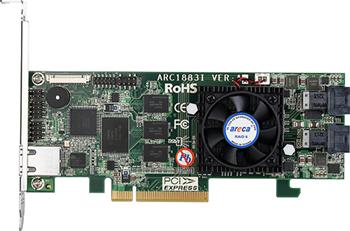 Areca1883i (LSI3108) SAS3RAID(0/1/5/6/10/50/60) 2×8643, exp:256, 2GB, PCI-E8g3, LP