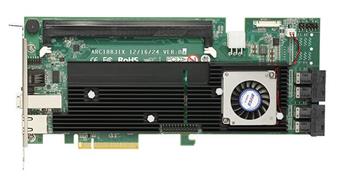 Areca1883ix-16 (LSI3108) SAS3RAID(0/1/5/6/10/50/60) 4×8643,1×8644,exp:128,2GB+,PCI-E8g3