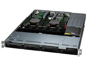 Cloud DC Server 611C-TN4R 1U 2S-E(350W) noLAN, 4NVMe5/sATA, 16DDR5, 2AIOM, 2PCI-E16g5, 2M.2, IPMI, rPS (80+TIT.)