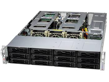 Cloud DC Server 621C-TN12R 2U 2S-E(350W) noLAN, 12NVMe5/sATA, 16DDR5, 2AIOM, 4PCI-E8/16g5, 2M.2, IPMI, rPS (80+TIT.)