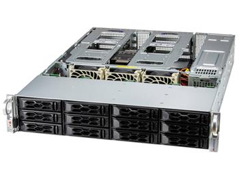 CloudDC SuperServer 521C-NR 2U S-E(350W) noLAN, 12sATA(2NVMe5), 16DDR5, AIOM, 6PCI-E8/16g5, 2M.2, IPMI, rPS (80+TIT.)