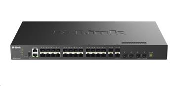 D-LINK DXS-3410-32SY/E Řízený, stohovatelný switch 28×10GE SFP+ 4×24GbE SFP28 (C2P)