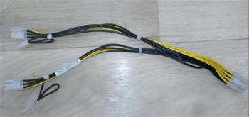 GPU napájecí kabel 25cm - 2×8pin rovný pro GPU RTX se zadními konektory