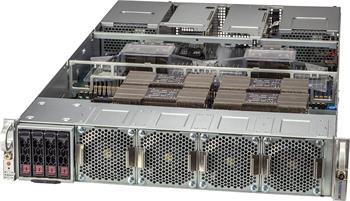 GPU Server 220GQ-TNAR+ 2U 2S-P+(270W), 4×A100(SXM4),4PCI-E16g4,2×10GbE-T, 4SFF, IPMI,32DDR4,rPS 2×3kW (80+TIT)