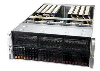 GPU Server 4125GS-TNRT 4U 2S-SP5, 8GPU(g5,2root), PCIe16g5, 2×10GbE-T, 2SFF, 4NVMe5, IPMI, 24DDR5, rPS (80+TIT) L9