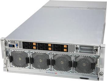 GPU Server 420GP-TNAR+ 4U 2S-P+(270W), 8×A100(SXM4),10PCI-E16g4,AIOM,noLAN, 6NVMe4/SFF, IPMI,32DDR4,rPS 4×3kW (80+TIT)