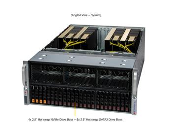GPU Server 421GE-TNRT3 4U 2S-E(350W), 8GPU(PCI-E16g5,2root,350W), AIOM,4NVMe5&8SFF, IPMI,32DDR5,rPS (80+TIT)