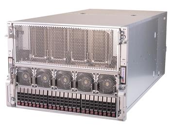 GPU Server 821GE-TNHR 8U 2S-E(350W),8SXM5 GPU, 8PCI-E16g5(2PLX]LP,4PCI-E16g5,16NVMe5&8SFF, IPMI,32DDR5,rPS (80+TIT) L9