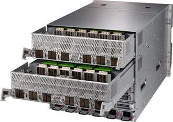 GPU Server 9029GP-TNVRT 10U 2S-P, 16GPU(SXM3 V100),18PCI-E16LP,2×10GbE-T,6SFF,16NVMe,IPMI, 24DDR4 ,rPS (80+TIT)