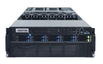 GPU server G482-Z54 4U 2S-SP3(240W), 2×10GbE-T, 8SFF, M.2, 8GPU(g4,2root), E16g4LP, 32DDR4-3200,IPMI, rPS (80+PLAT)