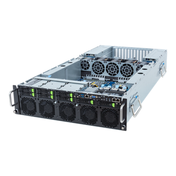 HPC/AI Server G383-R80-AAP1 3U 4× MI300A APU, 512GB HBM3, 8NVMe5, 8PCI-E16g5,M.2, 2×10Gb, IPMI, rPS (80+TIT)