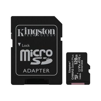 KINGSTON 128GB microSDHC CANVAS Plus Memory Card 100MB / 85MBs- UHS-I class 10 Gen 3