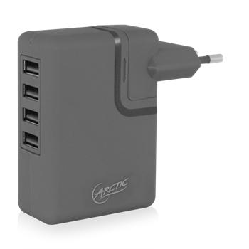 nabíječka ARCTIC Charger PRO 4, univerzální pro zařízení USB, 4x USB porty (EU zásuvka)