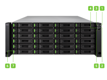 QSAN XCubeNAS XN8024R_8c - Unified Storage 4U (ZFS) 24×SAS3/sATA3, 8GB, 2×10GbE-T, 1GbE, rPS