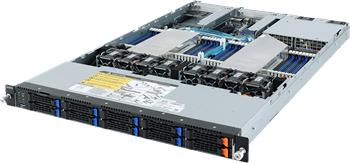 Server R181-Z91 1U 2S-SP3, 2GbE, 8SFF,2NVMe, ,M.2, IPMI, 32DDR4-2666, 3PCI-E16/E8LP,2OCP, rPS (80+PLAT)