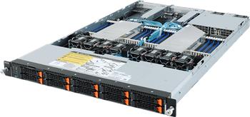 Server R181-Z92 1U 2S-SP3, 2GbE, 10NVMe, ,M.2, IPMI, 32DDR4-2666, 2PCI-E16/E8LP,2OCP, rPS (80+PLAT)