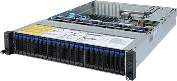 Server R272-Z31 2U S-SP3(240W), 2GbE, 24SFF(SAS3 exp) ,2SFF,2M.2, IPMI,16DDR4-3200,6PCI-E8/16(g4),OCP,rPS (80+PLAT)