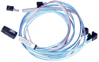 SFF-8087 -> 4×sATA 50/50/60/70cm+ SGPIO kabel (zalomené 4×sATA konce)