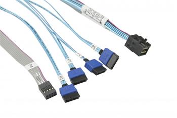 SFF-8643 (miniSAS-HD) -> 4×sATA 60 cm kabel