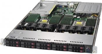 SuperServer 1123US-TN10RT 1U 2S-SP3, 2×10GbE-T,10NVMe,IPMI, 32DDR4-3200, PCI-E16/1-E8, rPS (80+TIT)