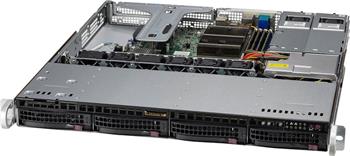SuperServer 510T-MR 1U (LGA1200(H5), E-2300, 2GbE, 4sATA, 4DDR4, PCI-E16g4/2-E8g4, M.2, IPMI, (80+PLAT)