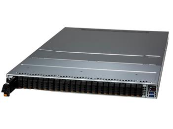 SuperStorage 121E-NES24R 1U 2S-E (270W), 2AIOM(OCP3), 24×E1.S NVMe5, 32DDR5, 2PCI-E16g5,2M.2, IPMI, rPS (80+TIT)