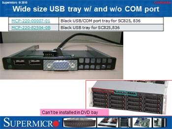 USB kit do SC825,836 (nad HDD do slim pozice) bez COM portu pro X11 desky