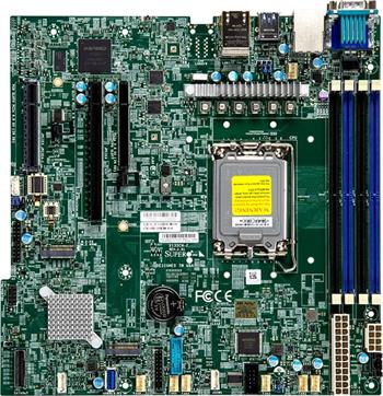 X13SCH-F iC266, LGA1700(V0), PCI-E16g5, 2E4g4 v -E8, 2GbE,4DDR5, 2M.2, 8sATA,IPMI, mATX,